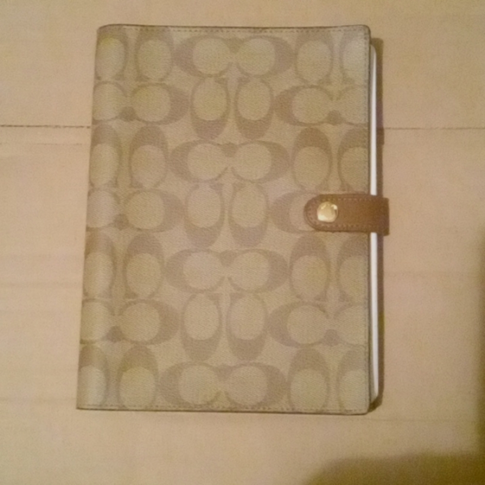 New COACH leather journal